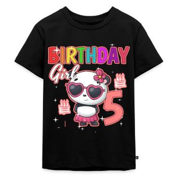 Geburtstag 5 - Kinder Premium Bio T-Shirt - Schwarz - Vorne - Mikhail (115cm)