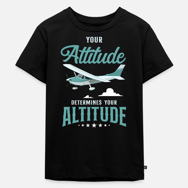 Flygplan Pilot Pun Vintage Ur - Ekologisk premium-T-shirt barn - svart