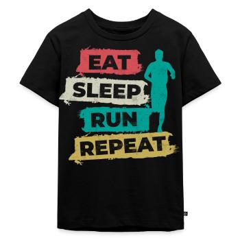 Run, Runner, Marathon Runner, 10k Runner - Kids Premium Organic T-Shirt - black - Front - Mikhail (115cm)