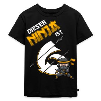 Sechster Geburtstag Junge 6 Jahre Alt - Kinder Premium Bio T-Shirt - Schwarz - Vorne - Mikhail (115cm)