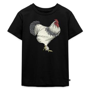 Sundheimer Hühner I Chicken Geflügel Motiv für - Kinder Premium Bio T-Shirt - Schwarz - Vorne - Mikhail (115cm)