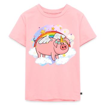 Pig Gift Piglet Kids Piglet Pig Pig - Kids Premium Organic T-Shirt - rose - Front - AI Model Kid Female (0cm)