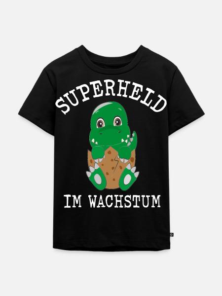 Superheld im Wachstum Kids - Kinder Premium Bio T-Shirt - Schwarz
