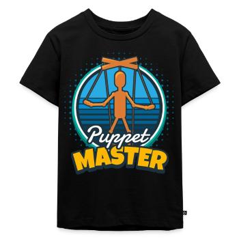 Puppet Master Puppeteer Doll - Kids Premium Organic T-Shirt - black - Front - Mikhail (115cm)