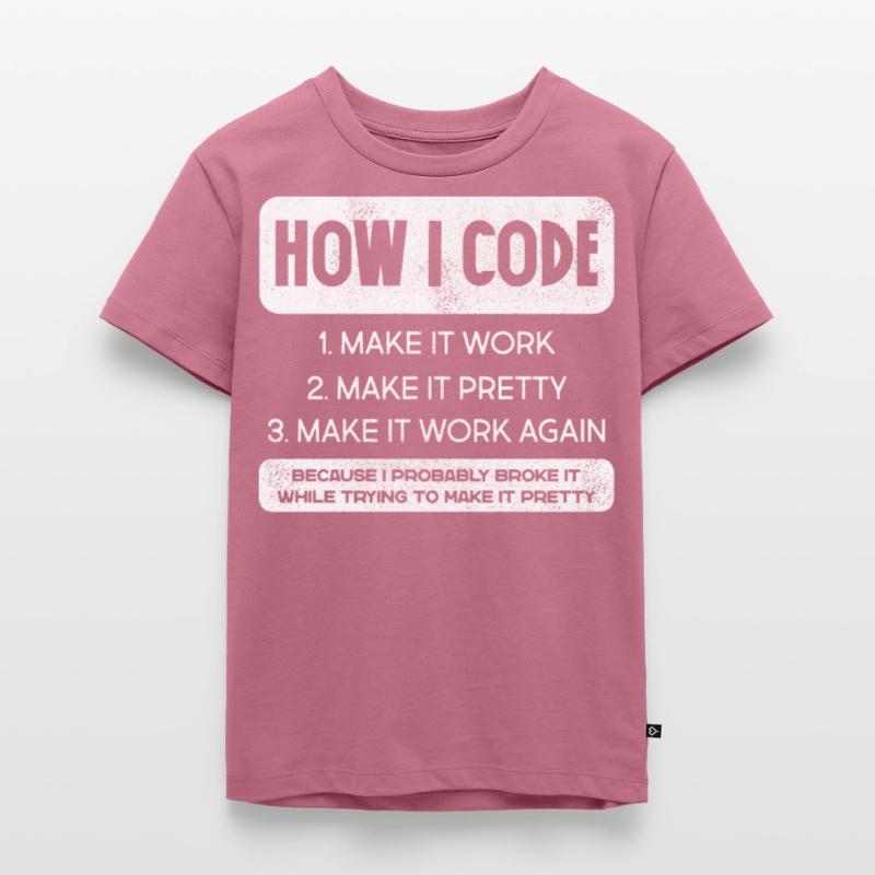 Programmierer, Code, Nerd, Programmierung Kinder Premium Bio T-Shirt