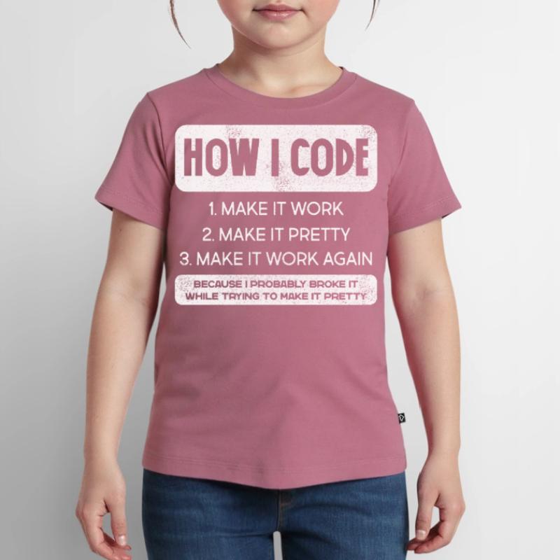 Programmierer, Code, Nerd, Programmierung Kinder Premium Bio T-Shirt
