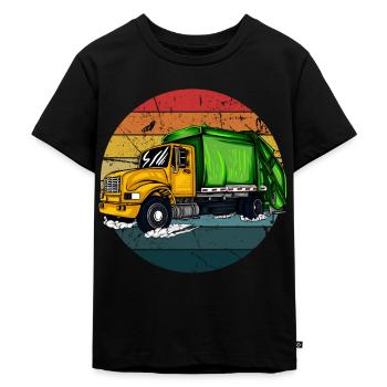 Müllmann Geschenk Müll Müllabfuhr Abfall Beruf - Kinder Premium Bio T-Shirt - Schwarz - Vorne - Mikhail (115cm)
