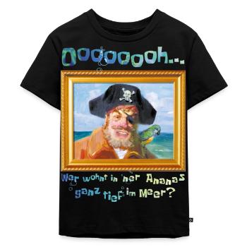 SpongeBob Schwammkopf Painty Pirat Lustiger Spruch - Kinder Premium Bio T-Shirt - Schwarz - Vorne - Mikhail (115cm)
