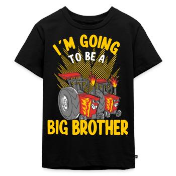 Big Brother Race Traktor bliver en Big Brother - Premium økologisk T-shirt til børn - sort - Foran - Mikhail (115cm)