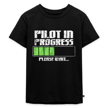 Pilote - T-shirt Premium bio Enfant - noir - Devant - Mikhail (115cm)