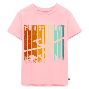 Pilote de planeur rétro vintage - T-shirt Premium bio Enfant - rose - Devant - AI Model Kid Female (0cm)