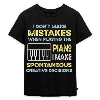 Piano Piano Electric Piano Piano Standing Piano - Kids Premium Organic T-Shirt - black - Front - Mikhail (115cm)
