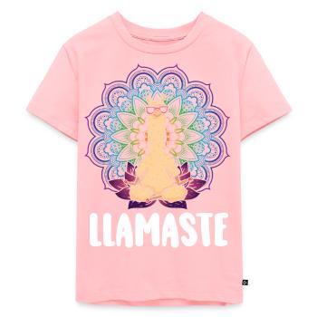 Llamaste - T-shirt Premium bio Enfant - rose - Devant - AI Model Kid Female (0cm)