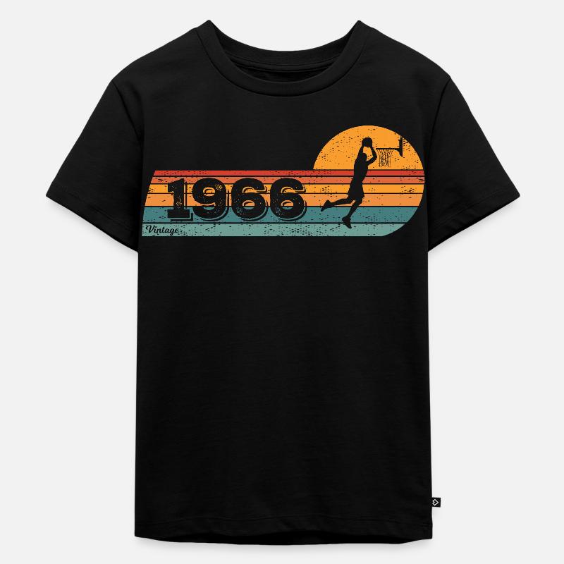 Basketteur né en 1966 Anniversaire - T-shirt Premium bio Enfant - noir