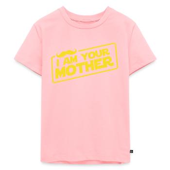 Ich bin deine Mutter mit Schnurrhaaren - Kinder Premium Bio T-Shirt - Rosa - Vorne - AI Model Kid Female (0cm)