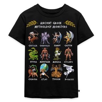 Monstres de la mythologie grecque antique - T-shirt Premium bio Enfant - noir - Devant - Mikhail (115cm)