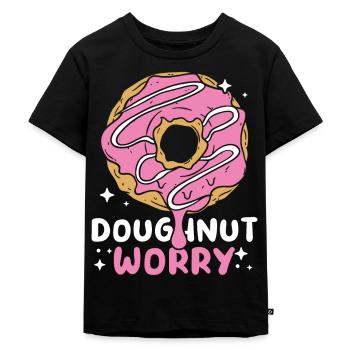 DONUT DOUGHNUT WORRY - Kids Premium Organic T-Shirt - black - Front - Mikhail (115cm)
