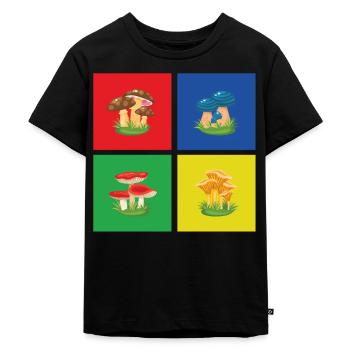 Fungi - Kids Premium Organic T-Shirt - black - Front - Mikhail (115cm)