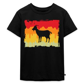 Goat Retro - Kids Premium Organic T-Shirt - black - Front - Mikhail (115cm)