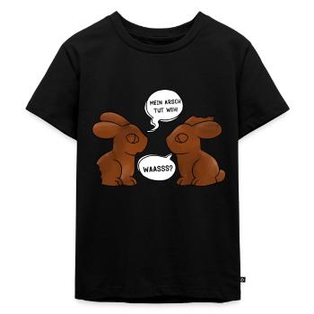 Chocolate - Kids Premium Organic T-Shirt - black - Front - Mikhail (115cm)