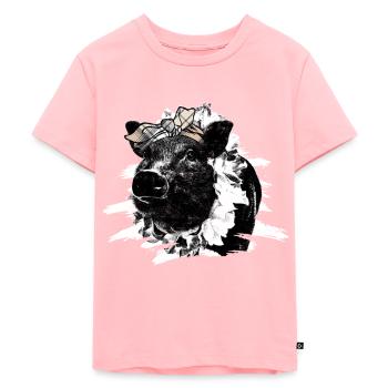 Pig Gift Piglet Kids Piglet Pig Pig - Kids Premium Organic T-Shirt - rose - Front - AI Model Kid Female (0cm)