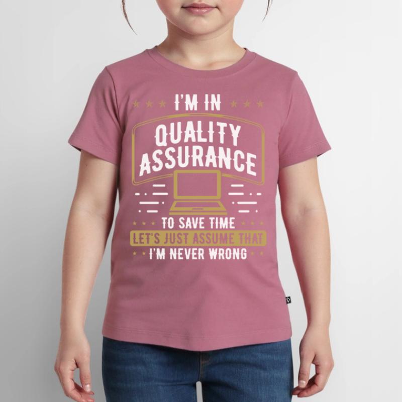 Assurance qualité Im never wrong Code Testing Test T-shirt Premium bio Enfant