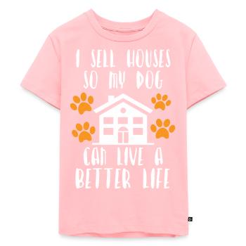 Real Estate Agent Realtor Dog Lover Dog Owner - Kids Premium Organic T-Shirt - rose - Front - AI Model Kid Female (0cm)