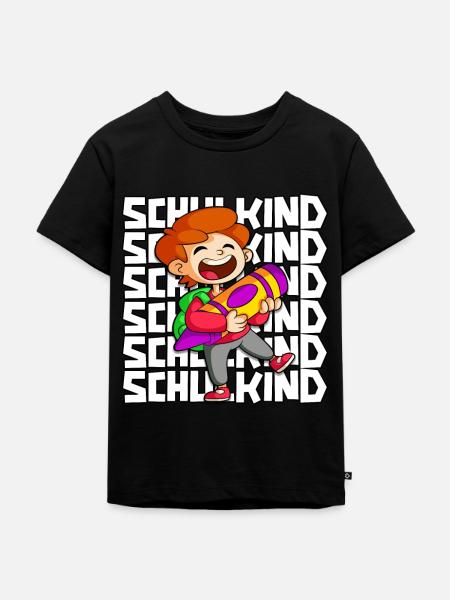 Einschulung Junge 1. Klasse Schulkind - Kinder Premium Bio T-Shirt - Schwarz