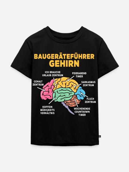 Baugeräteführer - Kinder Premium Bio T-Shirt - Schwarz