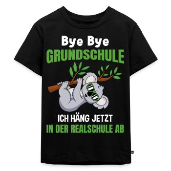Grundschulabschluss Realschule Einschulung 5Klasse - Kinder Premium Bio T-Shirt - Schwarz - Vorne - Mikhail (115cm)