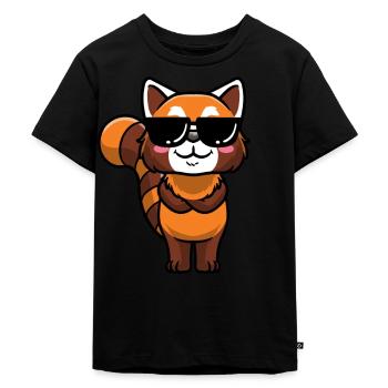 Panda roux Petit panda émoticône - T-shirt Premium bio Enfant - noir - Devant - Mikhail (115cm)