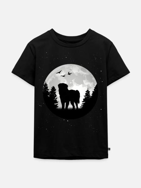 Leonberger Mond - Kinder Premium Bio T-Shirt - Schwarz