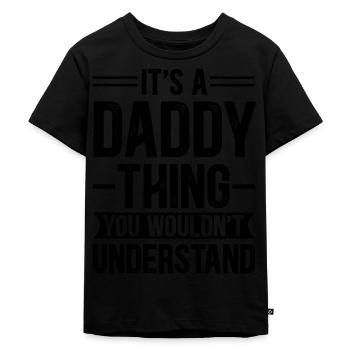 Family Daddy - Kids Premium Organic T-Shirt - black - Front - Mikhail (115cm)