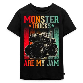 Monstertrucks Jungen Mädchen Monstertruck - Kinder Premium Bio T-Shirt - Schwarz - Vorne - Mikhail (115cm)