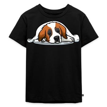 St. Bernard Sleeping Dog - Kids Premium Organic T-Shirt - black - Front - Mikhail (115cm)