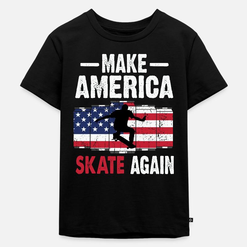 Make America Skate Again Skateboard-bekleidung - Kinder Premium Bio T-Shirt - Schwarz