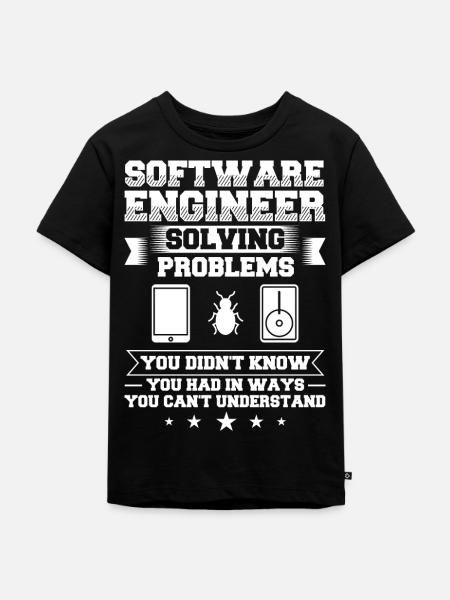 Software Engineering Software Engineering Engineer - Kids Premium Organic T-Shirt - black