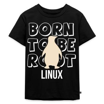 Born to be root Linux Admin für Nerd und Geeks - Kinder Premium Bio T-Shirt - Schwarz - Vorne - Mikhail (115cm)