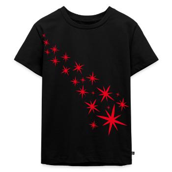 Ciel étoilé rouge - T-shirt Premium bio Enfant - noir - Devant - Mikhail (115cm)