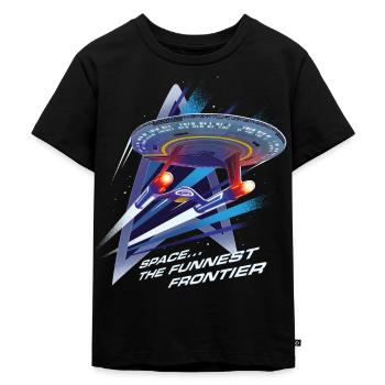 Star Trek Lower Decks Space… The Funniest Frontier - Kids Premium Organic T-Shirt - black - Front - Mikhail (115cm)