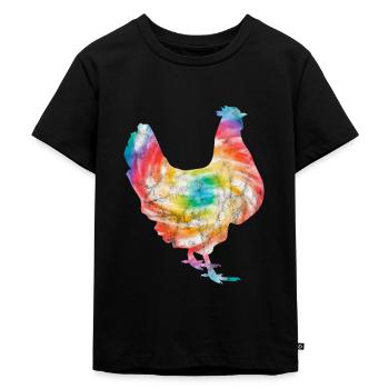 Chicken - Kids Premium Organic T-Shirt - black - Front - Mikhail (115cm)