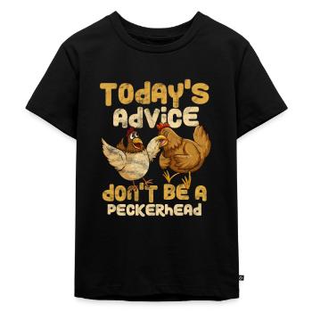 Chicken - Kids Premium Organic T-Shirt - black - Front - Mikhail (115cm)