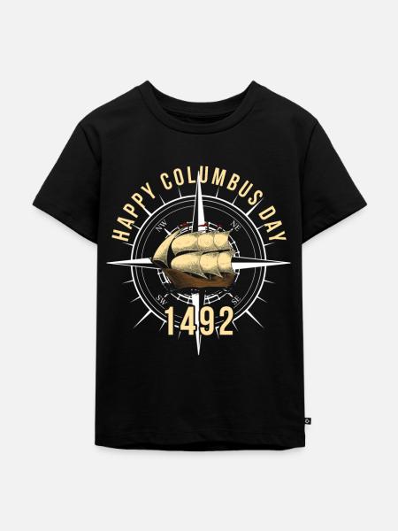 Columbus Day - Kinder Premium Bio T-Shirt - Schwarz