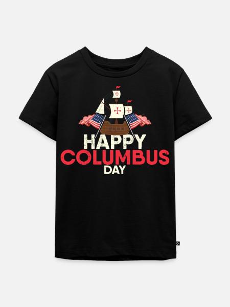 Columbus Day - Kinder Premium Bio T-Shirt - Schwarz