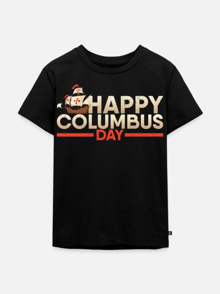 Columbus Day - Kinder Premium Bio T-Shirt - Schwarz
