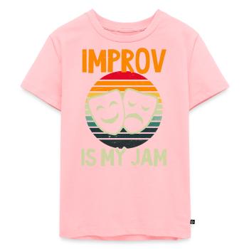 Improv Theatre Vintage Improv - Kids Premium Organic T-Shirt - rose - Front - AI Model Kid Female (0cm)