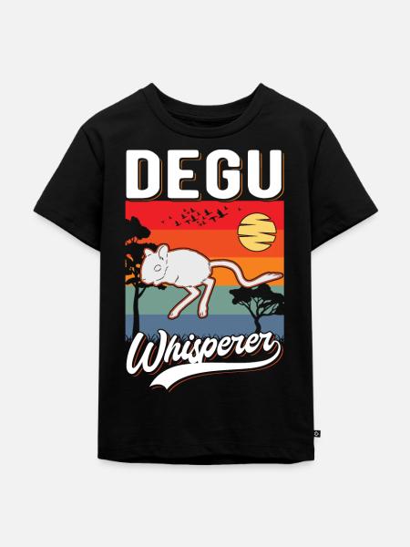 Degu Flüsterer Degu Whisperer - Kinder Premium Bio T-Shirt - Schwarz