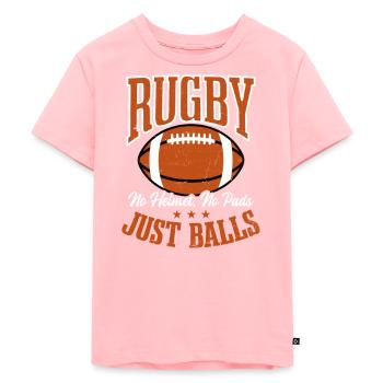 Rugby Rugby Juste des ballons - T-shirt Premium bio Enfant - rose - Devant - AI Model Kid Female (0cm)