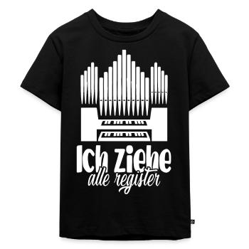Orgel Register Orgelmusik Orgelspieler Orgeln - Kinder Premium Bio T-Shirt - Schwarz - Vorne - Mikhail (115cm)