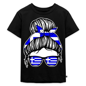 Grèce grecque Grèce - T-shirt Premium bio Enfant - noir - Devant - Mikhail (115cm)